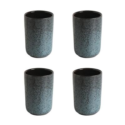 Conjunto de Copos Neo Stoneware Night Sky 220ml 4 Peças Porto Brasil Azul