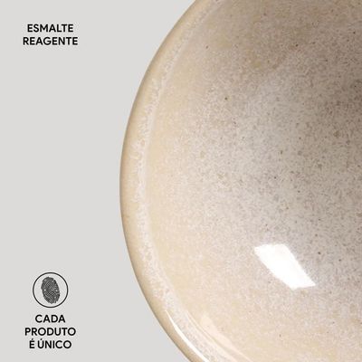 Conjunto de Cumbucas Coup Stoneware Latte 360ml 6 Peças Porto Brasil Off White