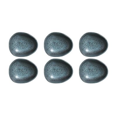 Conjunto de Cumbucas Oval Orgânico Night Sky 265ml 6 Peças Porto Brasil Azul