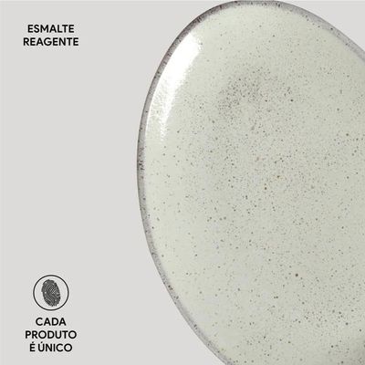 Prato Sobrem Oval Orgânica Pistache 6p Porto Brasil n/a