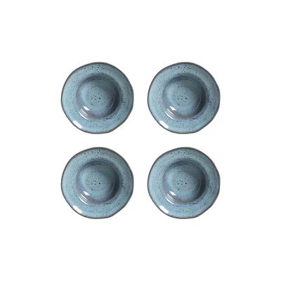 Conjunto de Pratos de Sobremesa Porto Brasil Orgânico Breeze Azul 250ml - 4 Peças n/a