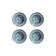 Conjunto de Pratos de Sobremesa Porto Brasil Orgânico Breeze Azul 250ml - 4 Peças n/a
