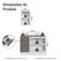 Conjunto Gabinete Para Banheiro 110cm 3 Gavetas 3 Portas Vik Madesa 01 Branco-cinza