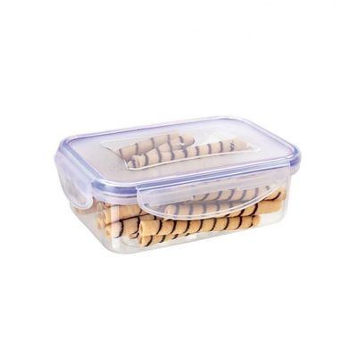 Conjunto de Potes Herméticos Euro Home PLA3604-AZ em Plástico 5 Peças Transparente com Azul
