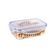 Conjunto de Potes Herméticos Euro Home PLA3604-AZ em Plástico 5 Peças Transparente com Azul