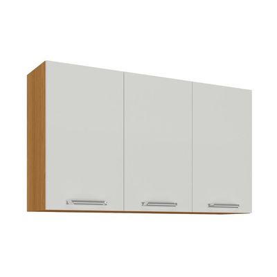 Armário Aéreo De Cozinha Itatiaia 120cm Em Madeira Cinamomo-off White Vegas