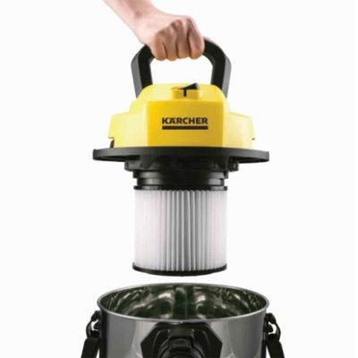 Aspirador de Pó e Água Kärcher WDL 1s 1700W 12L - 3 em 1 com Função Soprador e Filtro HEPA - 110V