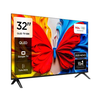 Smart TV 32 Polegadas FHD 32S5K QLED Dolby Audio TCL Preto / Bivolt