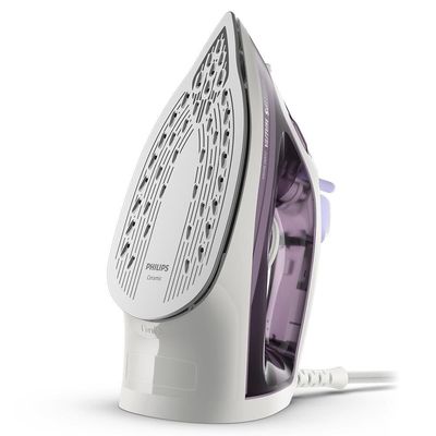 Ferro de Passar a Vapor Philips Walita Série 2000 DST2020 Base Cerâmica Reservatório 250ml Calc Clean Roxo / 220V
