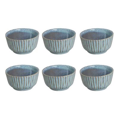 Conjunto de Ramequin Médio Orgânico Breeze 9x5cm 6 Peças Porto Brasil Azul