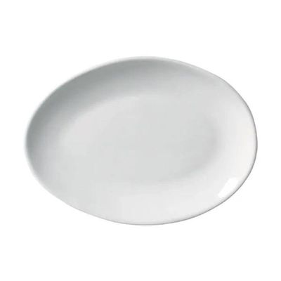 Conjunto de Pratos de Sobremesa Ovais Orgânico New White 22,5cm 6 peças Porto Brasil Branco