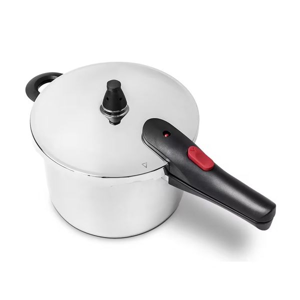 Panela de Pressão Ultra 6L Inox Fundo Triplo Antiaderente Indução Brinox Inox