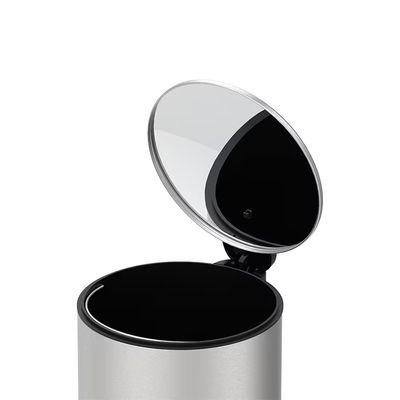 Lixeira 3 Litros Pedal Inox Escovado com Balde Removível Spin Brinox Inox
