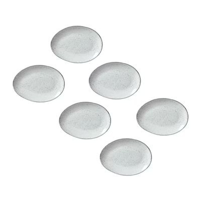 Conjunto de Pratos de Sobremesa Ovais Porto Brasil Orgânico Echo 22,5cm - 6 peças n/a