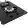 Cooktop Nardelli à Gás Ndl 2b Vidro Preto Flange Inox Preto Bivolt