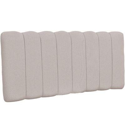 Cabeceira Cama Box Painel Casal Queen 160 cm Dubai W01 Linho Bege - Lyam Decor