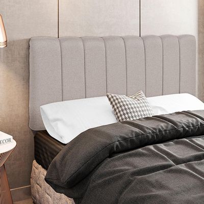 Cabeceira Cama Box Painel Casal Queen 160 cm Dubai W01 Linho Bege - Lyam Decor
