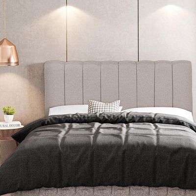 Cabeceira Cama Box Painel Casal Queen 160 cm Dubai W01 Linho Bege - Lyam Decor
