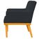 Kit 02 Poltronas Decorativas Para Sala de Estar Base Mel Beatriz W01 Suede Preto - Lyam Decor