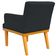 Kit 02 Poltronas Decorativas Para Sala de Estar Base Mel Beatriz W01 Suede Preto - Lyam Decor
