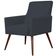 Kit 02 Poltronas Decorativas Sala de Estar e Recepção Maria W01 Pés Palito Suede Preto - Lyam Decor