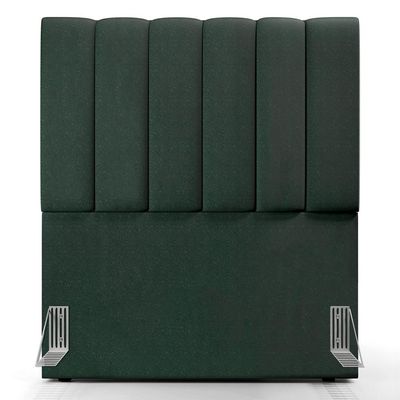 Cabeceira Cama Box Solteiro 100 cm Dália W01 Linho Verde Musgo - Lyam Decor