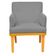 Kit 04 Poltronas Decorativa Para Sala de Estar Base Mel Beatriz W01 Corano Cinza - Lyam Decor