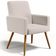 Kit 04 Poltronas Decorativas Para Sala de Estar Maria W01 Linho Cru - Lyam Decor