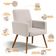 Kit 04 Poltronas Decorativas Para Sala de Estar Maria W01 Linho Cru - Lyam Decor