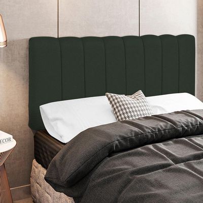 Cabeceira Cama Box Painel Casal 160 cm Dubai W01 Linho Verde Musgo - Lyam Decor
