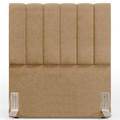 Cabeceira Cama Box Solteiro 100 cm Dália W01 Linho Bege Escuro - Lyam Decor
