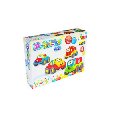 Conjunto Carrinhos De Montar M-Bricks Cars 52 Peças - Maral