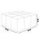 Kit 02 Puffs Decorativos Para Sala de Estar Quadrado Milano 90x90 W01 Linho Verde Musgo - Lyam Decor