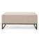 Kit 02 Puffs Decorativo Para Sala de Estar Cléo W01 Base de Ferro 90 cm Suede Bege - Lyam Decor