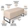 Kit 02 Puffs Decorativo Para Sala de Estar Cléo W01 Base de Ferro 90 cm Suede Bege - Lyam Decor