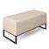 Kit 02 Puffs Decorativo Para Sala de Estar Cléo W01 Base de Ferro 90 cm Suede Bege - Lyam Decor