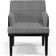 Poltrona Decorativa Base Tabaco Beatriz W01 Suede Pied Poule Couríssimo Preto - Lyam Decor