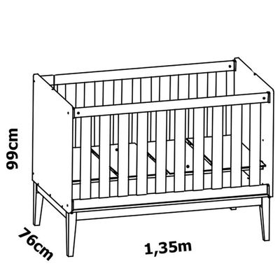 Jogo De Quarto Para Bebê Classic New Branco Fosco Com Madeira - Moveisaqui