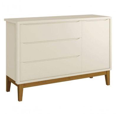 Jogo De Quarto Para Bebê Completo 3 Portas Classic New Areia Fosco Com Madeira - Moveisaqui