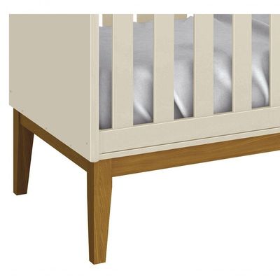 Berço Americano Classic New Areia Fosco Com Madeira - Moveisaqui
