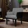 Kit 04 Poltronas Decorativa Base Tabaco Beatriz W01 Suede Pied Poule Couríssimo Preto - Lyam Decor