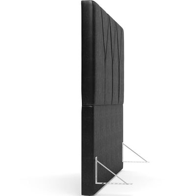 Cabeceira Cama Box Casal Queen 160 cm Aurora W01 Couríssimo Preto Brilho - Lyam Decor