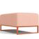 Puff Decorativo Sala De Estar Cléo 90cm Base De Ferro Cobre W01 Linho Rosê - Lyam Decor