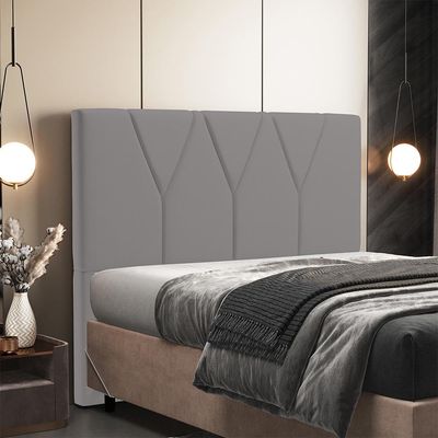 Cabeceira Cama Box Casal King 195 cm Aurora W01 Corano Cinza - Lyam Decor