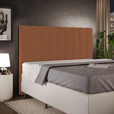 Cabeceira Cama Box Casal King 195 cm Dália W01 Bouclê Terracota - Lyam Decor