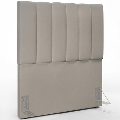 Kit Cabeceira Cama Box Solteiro 100cm Com Calçadeira Recamier Baú Dália W01 Linho Bege - Lyam Decor