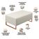Kit 02 Puffs Decorativo Sala De Estar Cléo 90cm W01 Base Ferro Cobre Linho Champagne - Lyam Decor