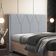 Cabeceira Cama Box Casal King 195 cm Aurora W01 Suede Cinza - Lyam Decor