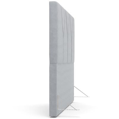 Cabeceira Cama Box Casal King 195 cm Aurora W01 Suede Cinza - Lyam Decor