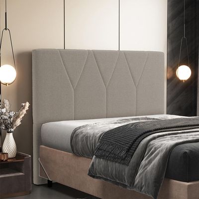 Cabeceira Cama Box Casal King 195 cm Aurora W01 Bouclê Bege - Lyam Decor